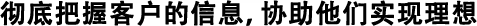 徹底したお客様情報(bào)収集による理想の追求。